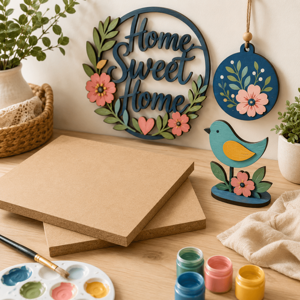 MDF material for painted laser cut wooden crafts
