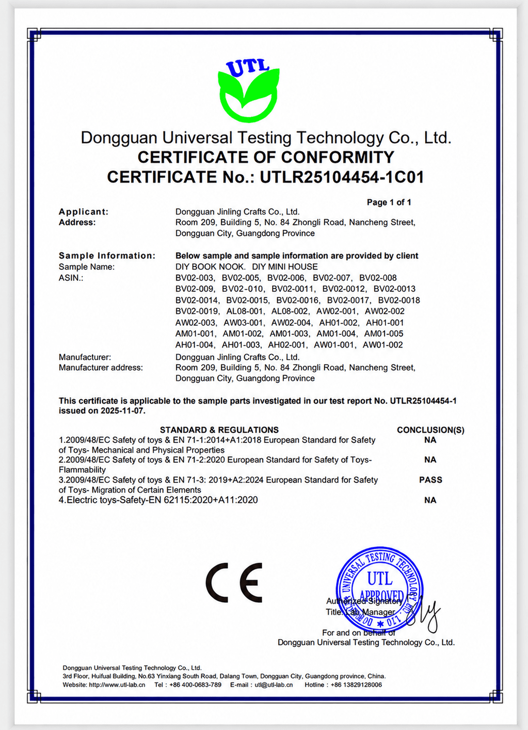 CE Certificate