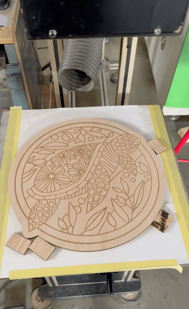 laser engraving on plywood and MDF crafts