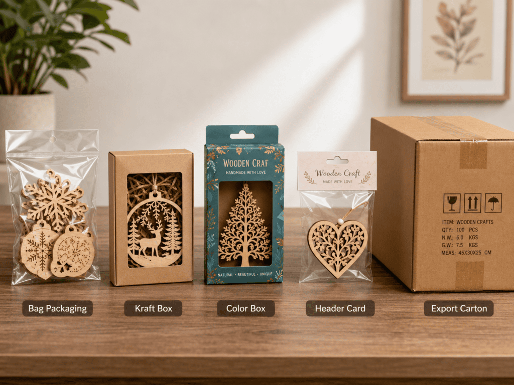 custom packaging options for wholesale wooden crafts