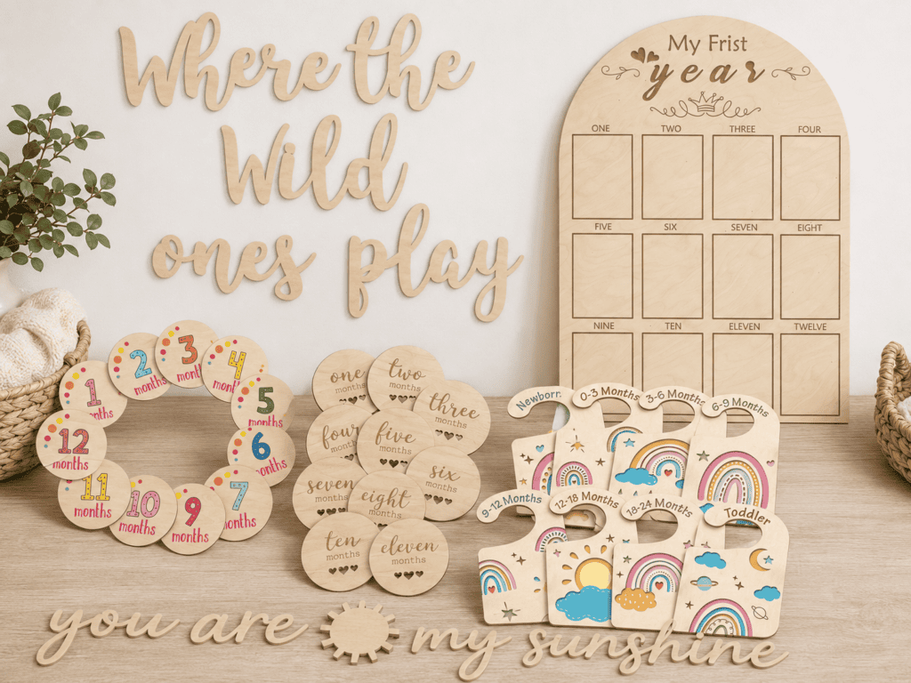 Custom wooden baby nursery decor collection for OEM and wholesale buyers