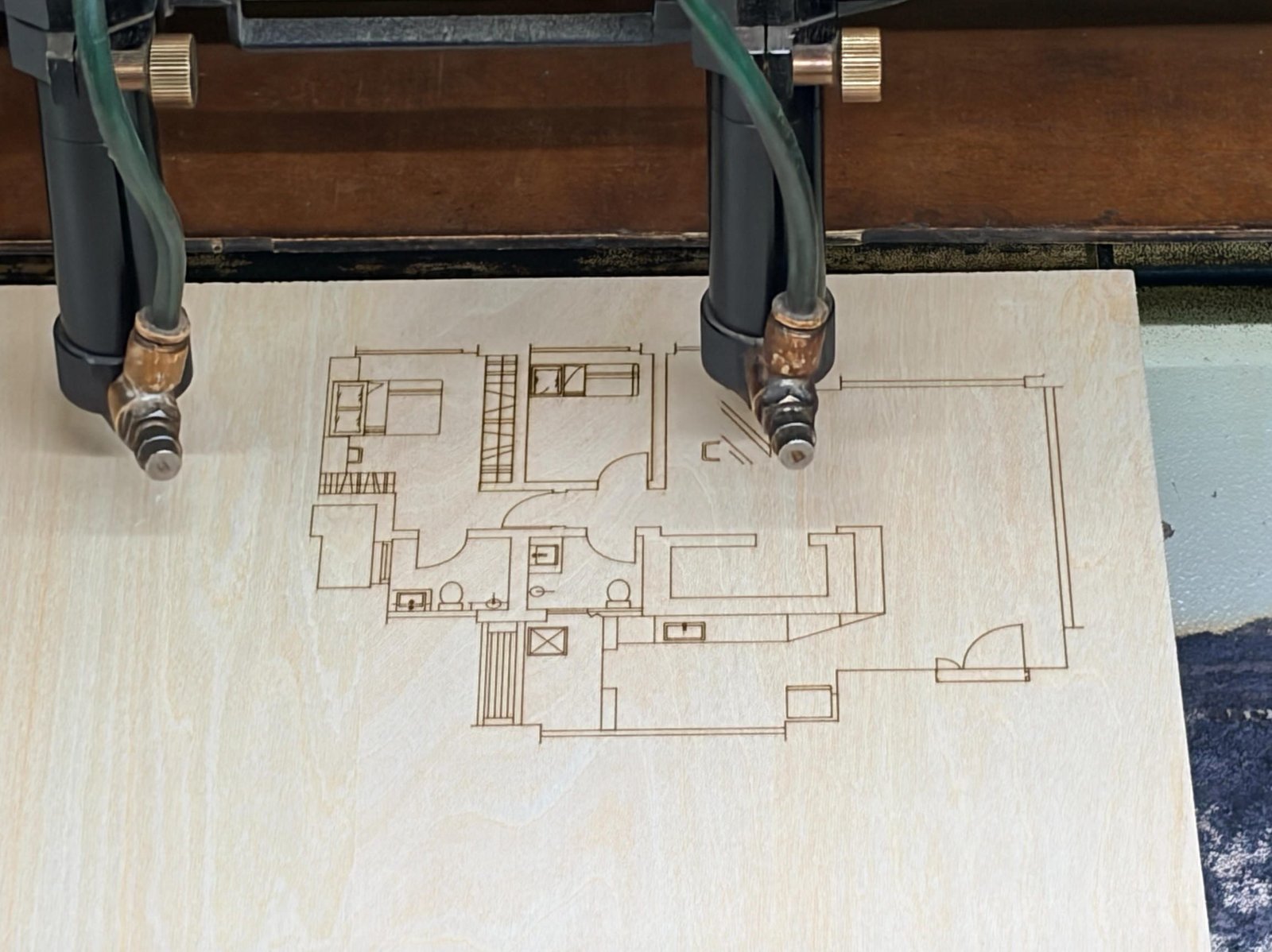 Laser cutting process for custom wooden product sample development
